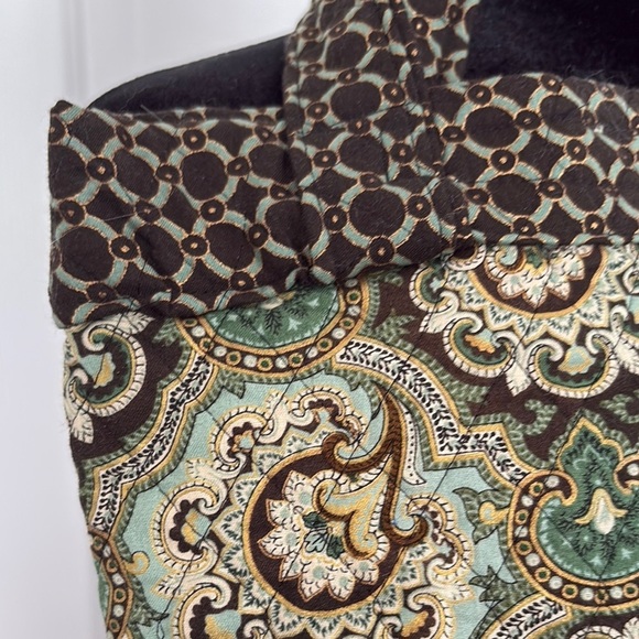 Handmade Quilted Tote Bag in Paisley Print - Picture 3 of 13